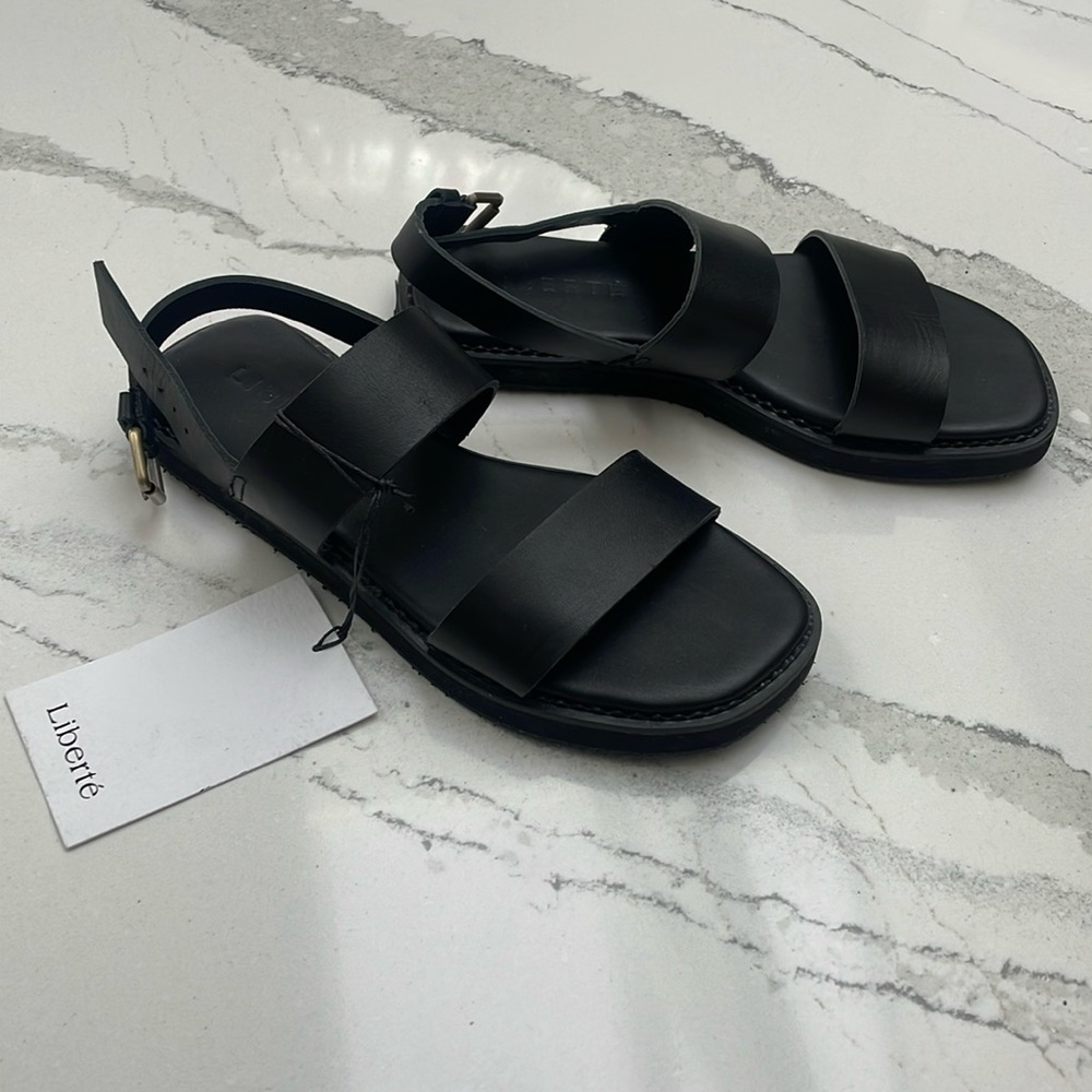Liberté Leather Osaka Sandal - 100% leather, EU size 39~ US size 8.